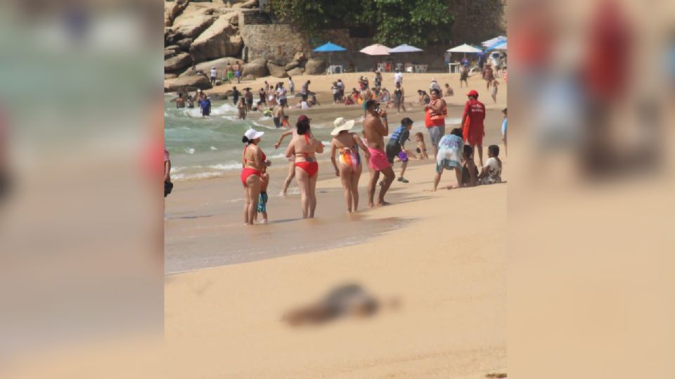 Los cuerpos fueron regresados por el mar este sábado, ante la vista de los turistas