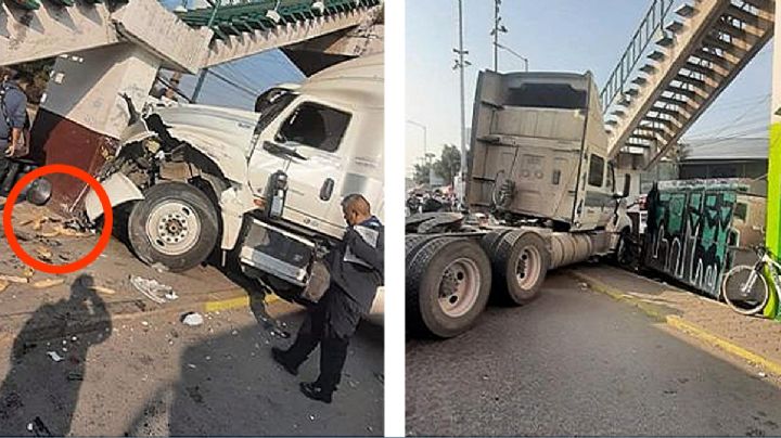 Tráiler sin control arrasa con puestos de tamales y puente en la México-Querétaro