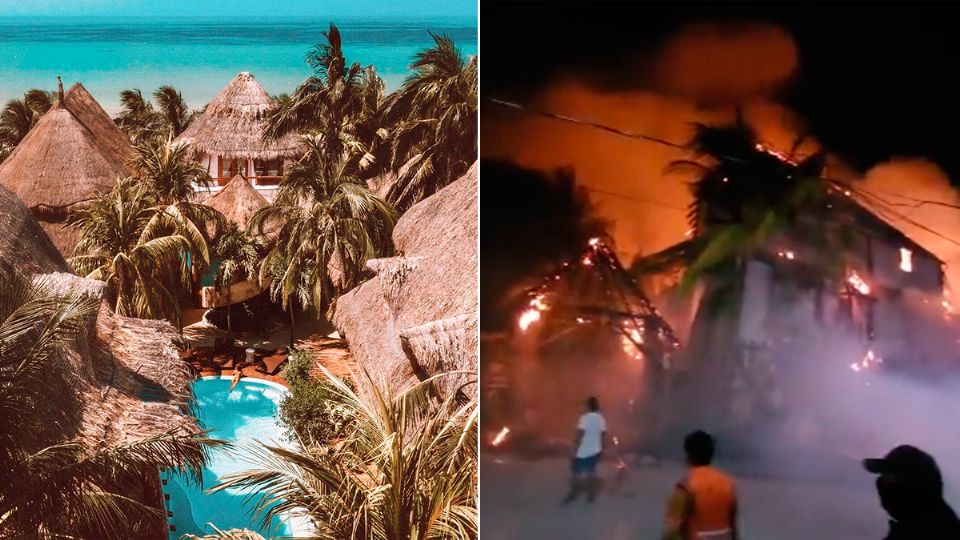 Hotel Casa Las Tortugas fue uno de los lugares afectados por el incendio en Holbox