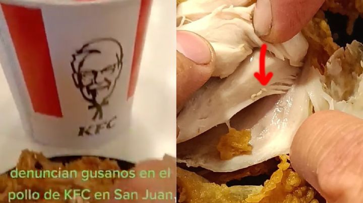 Clientes de KFC encuentran gusanos vivos en su pollo frito y denuncian con video