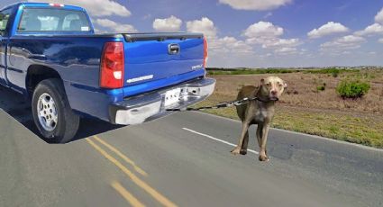 Nuevo Laredo: captan a camioneta arrastrando a perrito | VIDEO