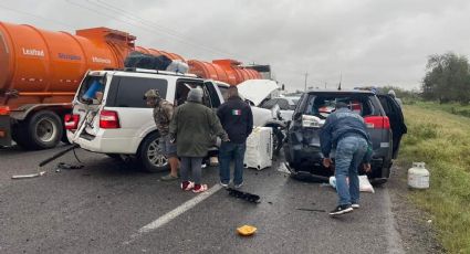 Carreterazos en Tamaulipas están a todo lo que da: carambola de cinco autos en San Fernando