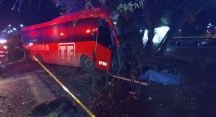 Amarga Navidad para familia de chofer; muere tras chocar autobús en árboles de camellón