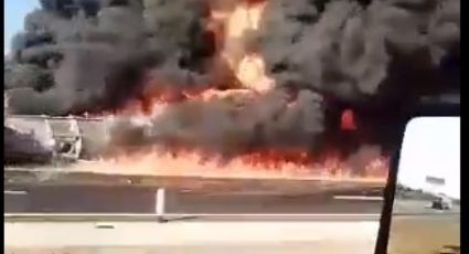 Explota pipa de gas en la Carretera San Luis-Matehuala; se desconoce la causa | VIDEO