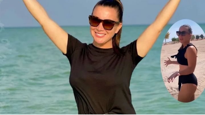 Mariazel fue regañada por utilizar bikini en la playa de Qatar