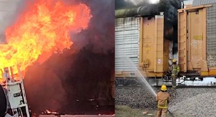 Se impactan tren y pipa, luego se incendian; cierran Carretera a Colombia