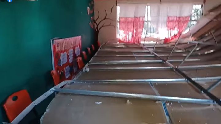 ¡Heroína! Maestra de Reynosa salva a sus alumnos de ser aplastados por techo I VIDEO