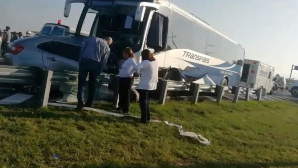 Un accidente de carretera se registró esta tarde cerca de Güemez