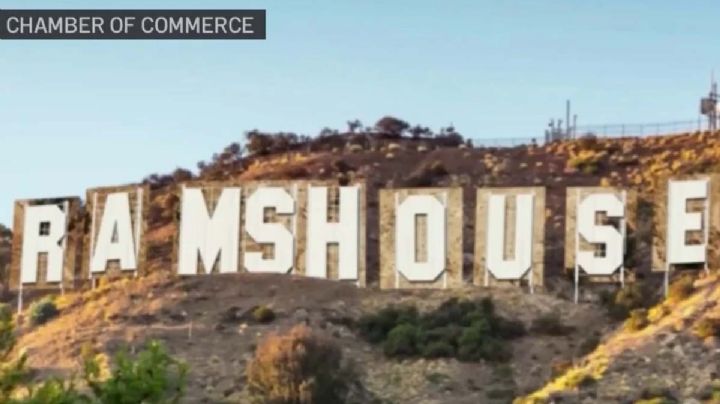 Cambian famoso cartel de Hollywood para festejar triunfo de los Rams