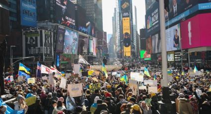 Somos más los que queremos la paz, manifestantes del mundo piden que la guerra termine.