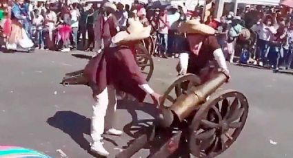 VIDEO IMPACTANTE: Se vuela la mano de un cañonazo durante desfile de carnaval