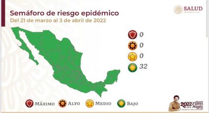 ¡México Verde! Después de 2 años el semáforo covid indica riesgo bajo en todas las entidades