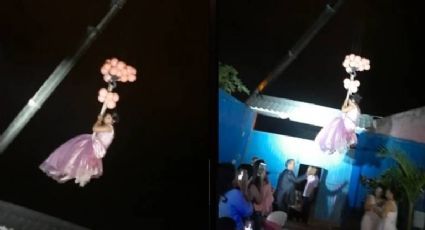 Entrada triunfal: ¡Quinceañera entra volando a su fiesta! (Video)