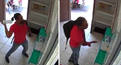 Hombre prepotente rompe vidrio en central de autobuses de Oaxaca y ¡llora pidiendo ayuda por cortarse!