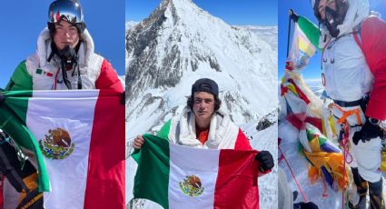 Joven alpinista mexicano rompió récords mundiales al conquistar la cima del Everest.