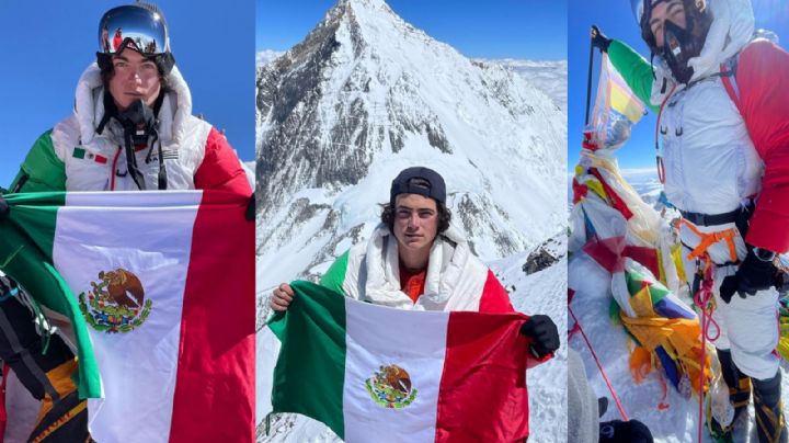 Joven alpinista mexicano rompió récords mundiales al conquistar la cima del Everest.