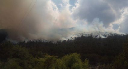 Incendio afecta autopista y carretera Monterrey a Saltillo