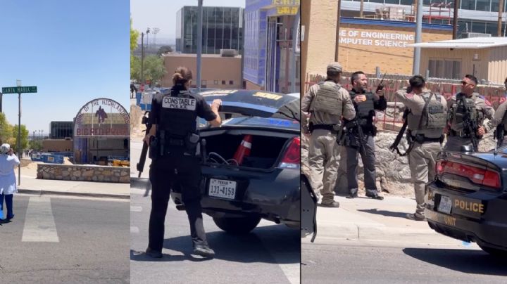 Desalojan Preparatoria Bel Air en El Paso por reportes de hombre armado VIDEO