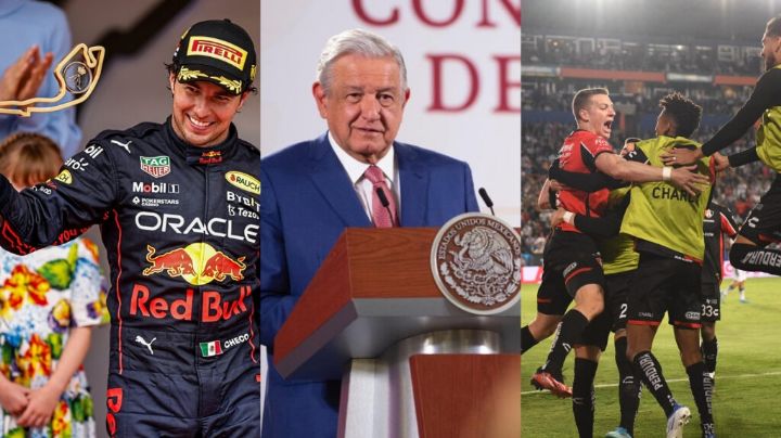 AMLO felicita a 'Checo' Pérez y al Atlas por sus victorias este fin de semana