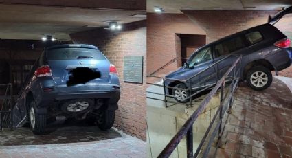 Mujer ebria intentó bajar por escalera en auto; dijo que seguía el GPS