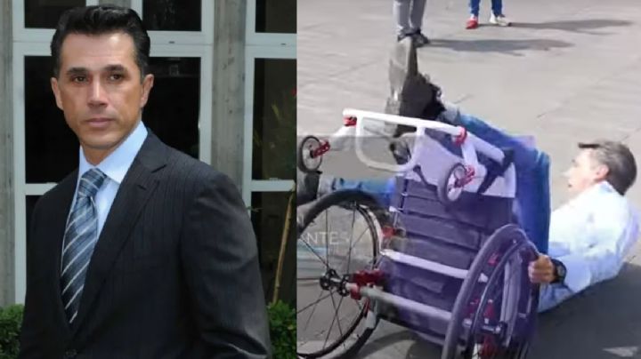 VIDEO: Sergio Meyer se cae de silla de ruedas al tratar de demostrar "inclusión" ante las cámaras