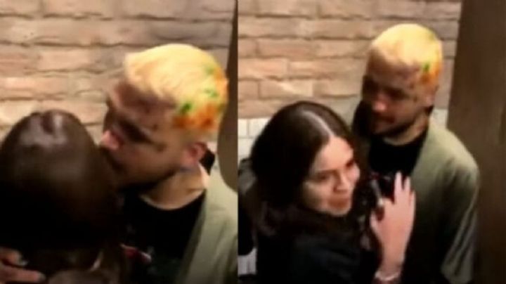VIDEO: Christian Nodal intenta besar a una fan en la boca y ella lo esquiva