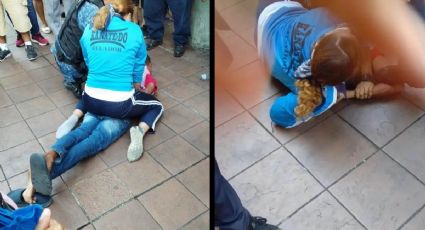 Hombre golpeaba a su esposa en plena calle y campeona de artes marciales lo somete