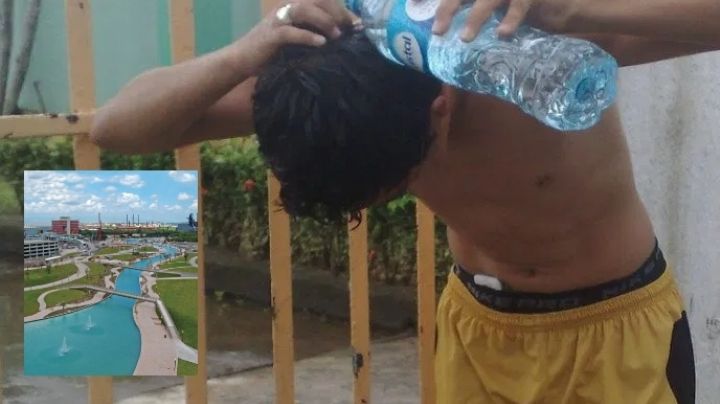 Por crisis de agua organizan 'baño masivo' en Paseo Santa Lucía en Nuevo León