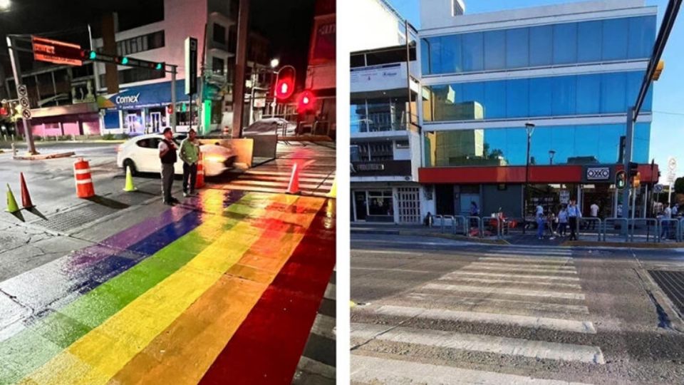 Ignorando la pinta en pleno mes del Orgullo Gay, las autoridades de León eliminaron el paso arcoíris, ejemplificando la invisibilización del tema con las personas