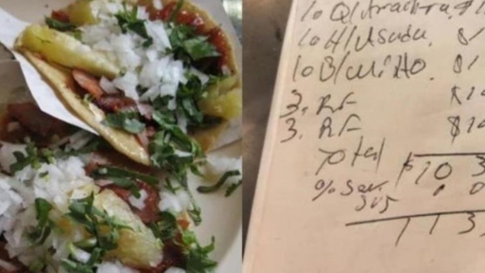 El risible costo causó gran polémica en redes sociales, donde los usuarios se quejaron del alto precio de los tacos en el lugar