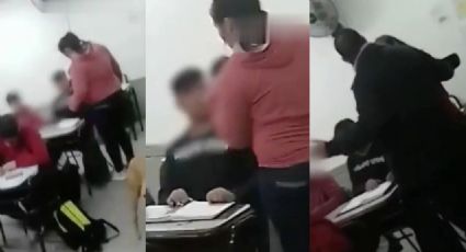 "A mi hijo no lo toca nadie": Madre cachetea a compañero de su hijo en plena clase