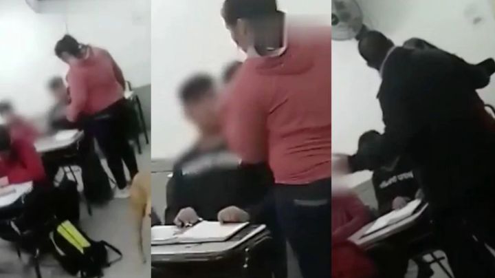 "A mi hijo no lo toca nadie": Madre cachetea a compañero de su hijo en plena clase