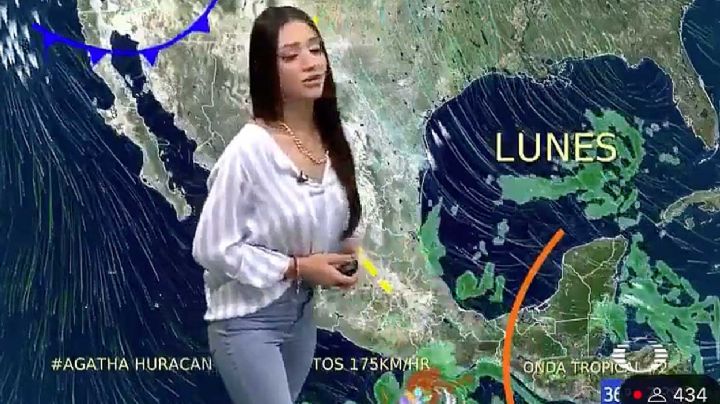VIDEO: Chica del clima siembra el pánico: "pronostica" vientos de miles de kilómetros por hora