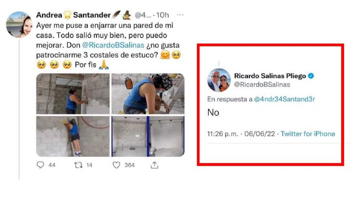 Mujer le pide ayuda a Salinas Pliego y el millonario se la niega rotundamente