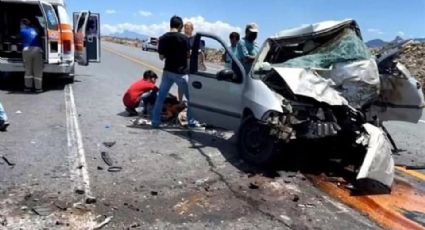 Suman 6 muertos por brutal choque en carretera a Monclova; niña de 5 años fallece en ambulancia