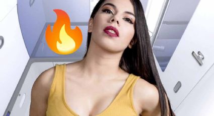 Lizbeth Rodríguez enseña todo en baño de avión: FOTOS