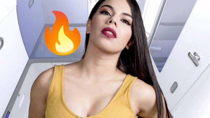 Lizbeth Rodríguez enseña todo en baño de avión: FOTOS