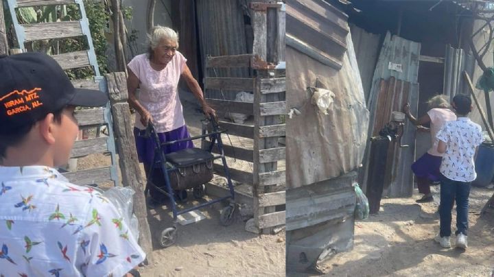 ¡Una nueva misión! Gabriel, el niño de las uñas apoyará a abuelita a remodelar su casa de lámina.