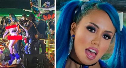 VIDEO: Luna Bella arma polémica al desfilar "en cueros" en el Carnaval de Veracruz