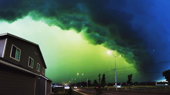 ¿Es el apocalipsis? Cielo se tiñe de extraño color verde en Dakota del sur: VIDEO
