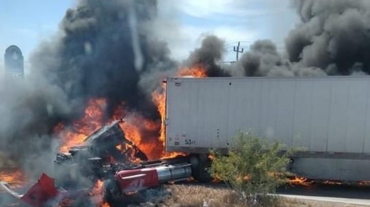 Identifican a trailero que murió calcinado en la MEX 2; era un joven de solo 23 años
