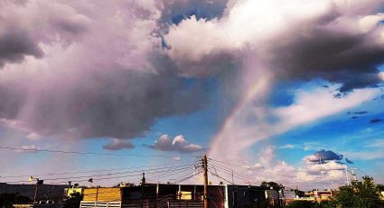 VIDEO: ¡Y que nos sorprende agosto!: Mini lluvia con arcoíris esta tarde en Nuevo Laredo