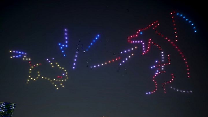VIDEO: Así fue el espectacular show de drones de Pokémon Go en Japón