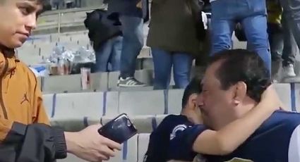 VIDEO Abuelo y nieto rompen en llanto y se consuelan por la derrota de Pumas frente al América