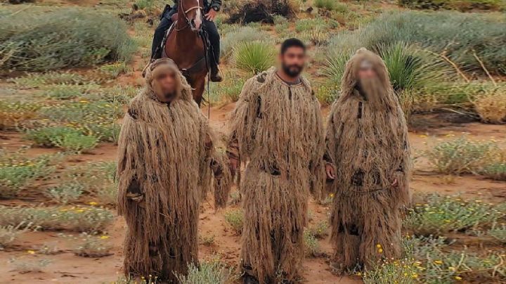 Inmigrantes utilizan trajes de camuflaje para cruzar la frontera