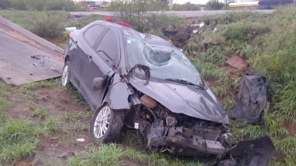 Así quedó el auto de Cristiano.