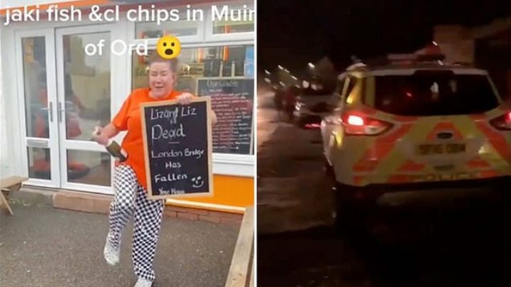 Celebró la muerte de la Reina Isabel II y le destruyeron su negocio | VIDEO