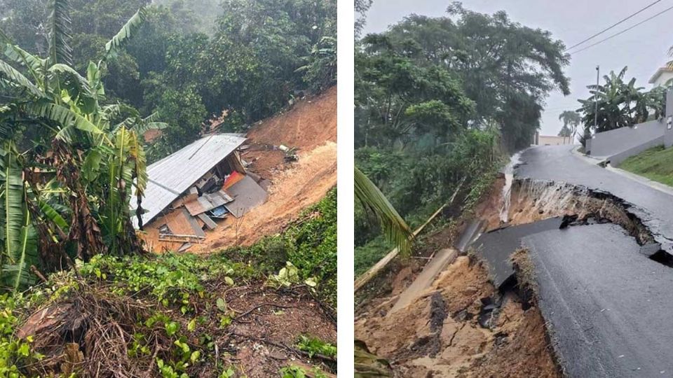 Deja inundaciones y destrozos en Puerto Rico