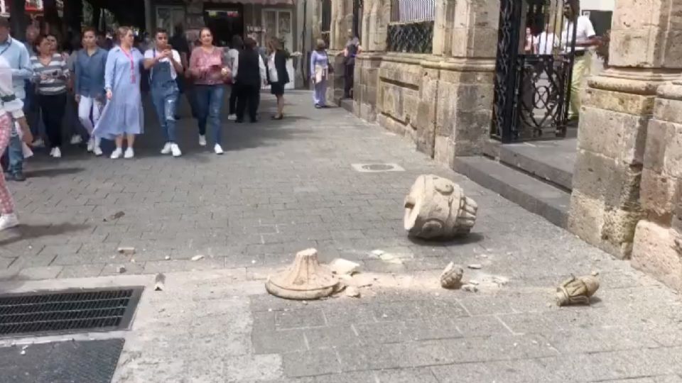 El templo de La Merced en Guadalajara sufrió daños ocasionados por el sismo en México