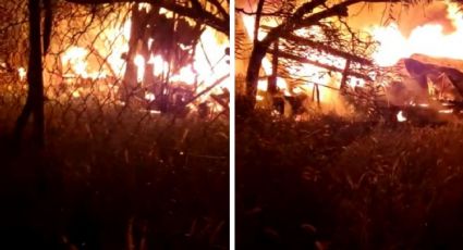 VIDEO | Se incendian tres casas móviles abandonadas en El Cenizo